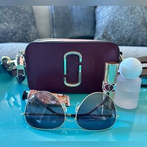 Marc Jacobs Snapshot Camera Bag | Burgundy + Signature Strap